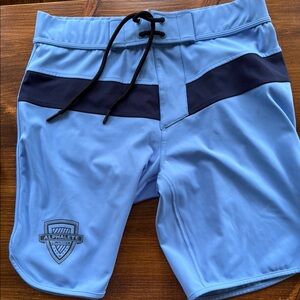 Alphalete Light Blue Performance Shorts